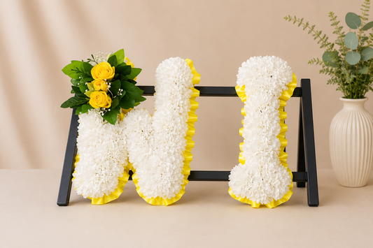 Any 2 Letter Tribute personalised artificial silk letter tribute