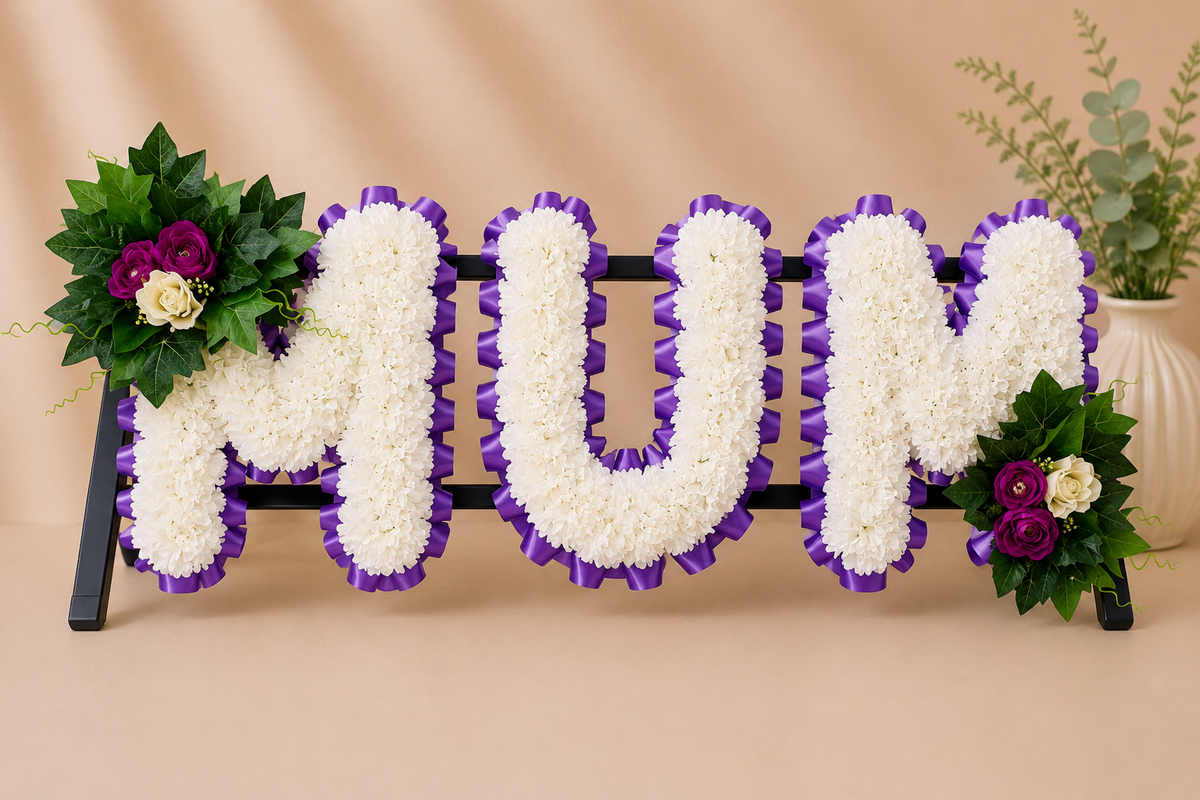 Any 3 Letter Tribute personalised artificial silk letter tribute