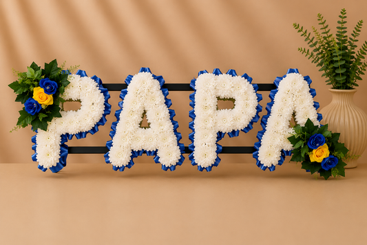 Any 4 Letter Tribute personalised artificial silk letter tribute