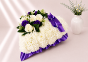 Heart Tribute artificial silk funeral flower tribute