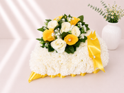 Heart Tribute artificial silk funeral flower tribute