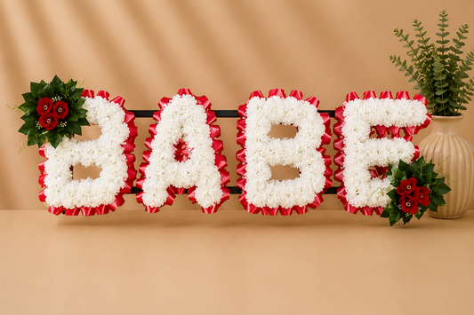 Any 4 Letter Tribute personalised artificial silk letter tribute